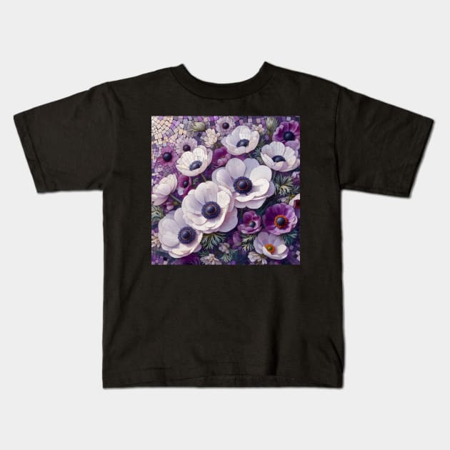 Anemone Flowers Kids T-Shirt by Jenni Arts